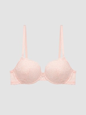 Lc Waikiki Yeni Sezon Pembe Balenli Dolgusuz Dantelli Tişört Sütyen