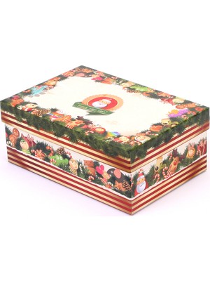 Decobox Yılbaşı Hediye Kutusu (22,5X15X9 Cm)