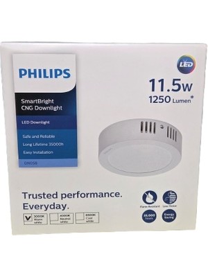 Philips Sıvaüstü Küçük Model Tavan Lamba 11,5W 3000K Sarı Işık 1250 Lümen 16,5 cm Çapında Plastik Gövde