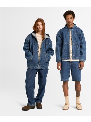 Timberland Denim Full Zip Hooded Bomber