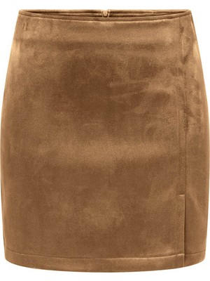 Only  Onlcarolına Faux Suede Skırt cc Otw Kahverengi Kadın Etek 15373315