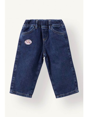Defacto Loose Fit Armalı Koyu Mavi Erkek Bebek Jean Pantolon I3383A5/NM34