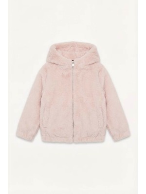 Defacto Pelüş Kapüşonlu Pembe Kız Bebek Mont H8021A5/PN704