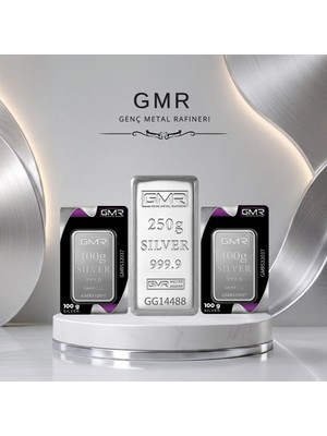 GMR Sertifikalı 450 gr Külçe Gümüş 999 Ayar