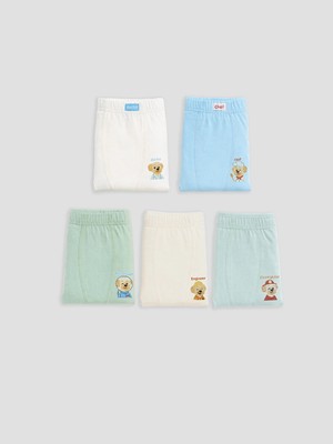 Lc Waikiki Yeni Sezon Ekru Baskılı Erkek Çocuk 5'li Boxer