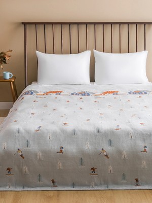 Lc Waikiki Yeni Sezon Baskılı Çift Kişilik Battaniye 200X220 cm