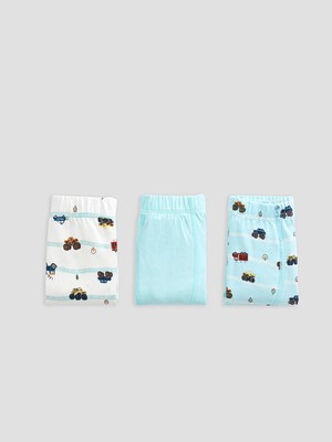 Lc Waikiki Yeni Sezon Mavi Baskılı Erkek Çocuk Boxer 3'lü