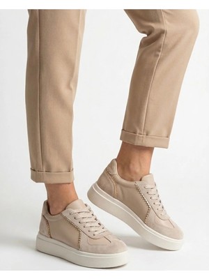 Labrona Kadın Yüksek Tabanlı Bağcıklı Yürüyüş Ayakkabısı Sneakers