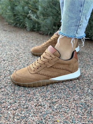 Labrona Kadın Bağcıklı Renkli Tabanlı Sneaker Yürüyüş Ayakkabısı