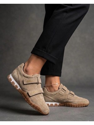 Labrona Kadın Renkli Tabanlı Cırt Cırtlı Sneaker Yürüyüş Ayakkabısı