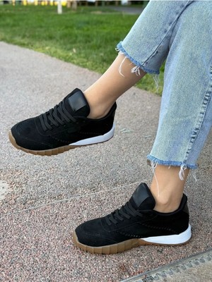 Labrona Kadın Bağcıklı Renkli Tabanlı Sneaker Yürüyüş Ayakkabısı