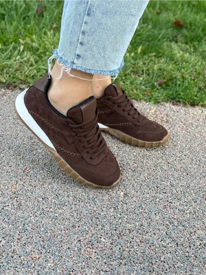 Labrona Kadın Bağcıklı Renkli Tabanlı Sneaker Yürüyüş Ayakkabısı