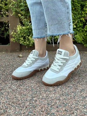Labrona Kadın Bağcıklı Renkli Tabanlı Sneaker Yürüyüş Ayakkabısı