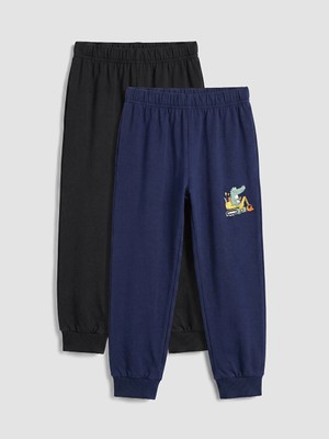 Lc Waikiki Yeni Sezon Lacivert Baskılı Erkek Çocuk Pijama Altı 2'li