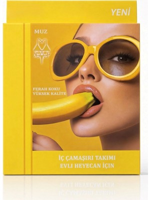 Pileli Store Muz Aromalı Yenilebilir Iç Çamaşırı Takımı