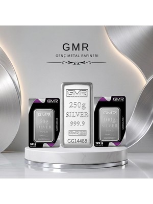GMR Sertifikalı 400 gr Külçe Gümüş 999 Ayar