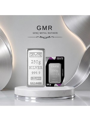 GMR Sertifikalı 350 gr Külçe Gümüş 999 Ayar