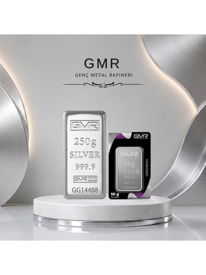 GMR Sertifikalı 300 gr Külçe Gümüş 999 Ayar