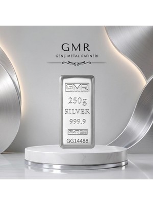 GMR Sertifikalı 250 Gr Külçe Gümüş 999 Ayar