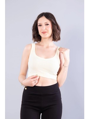 Mckanzie 6695 (N-2299) V Yaka Kalın Askılı Kaşkorse Crop