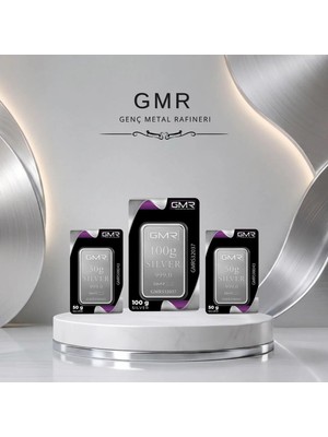 GMR Sertifikalı 200GR Külçe Gümüş 999 Ayar