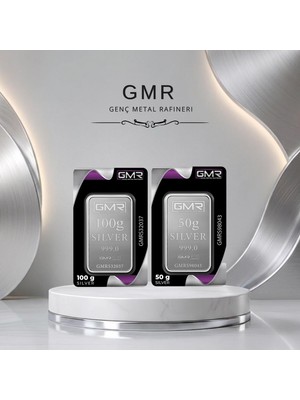 GMR Victoria Gold Sertifikalı 150 gr Külçe Gümüş 999 Ayar
