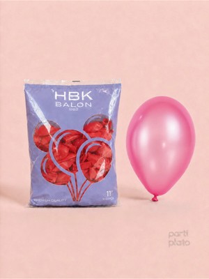 Hbk Balon Floresan Magenta Balon 11 Inç 100 Adet, Neon Fuşya Doğum Günü Uv Gece Partisi Süsleme Balonu