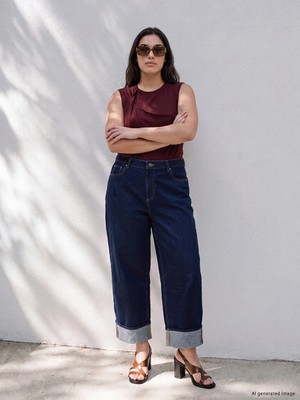 Lc Waikiki Yeni Sezon Lacivert Barrel Fit Kadın Jean Pantolon