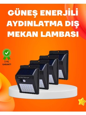 Birsence Montajlı Güneş Enerjili Duvar Tipi Aydınlatma – 8 Saat Çalışma Süresi
