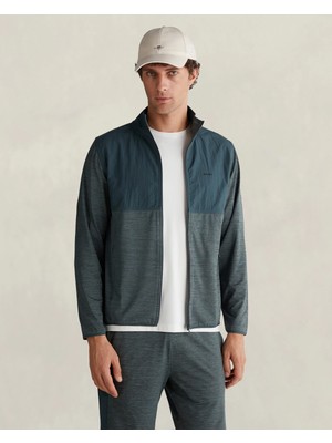 Gant Men's Green Zip-Up Cardigan