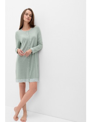 Intimissimi Lace Detail Button-Front Nightgown