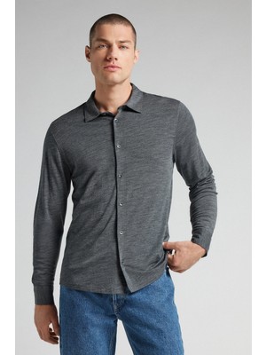 Intimissimi Long Sleeve Merino Wool Men's Shirt
