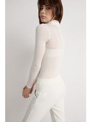 Intimissimi Women's Wool And Silk Ribbed Turtleneck Sweater