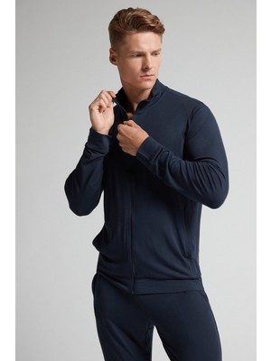 Intimissimi Silk And Modal Zip-Up Sweatshirt