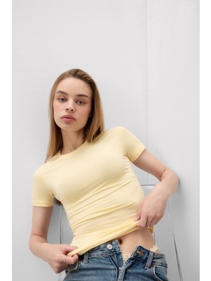 Intimissimi Stretch Pima Cotton Short Sleeve T-Shirt