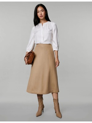 Marks & Spencer Regular Fit Midi Wool Skirt