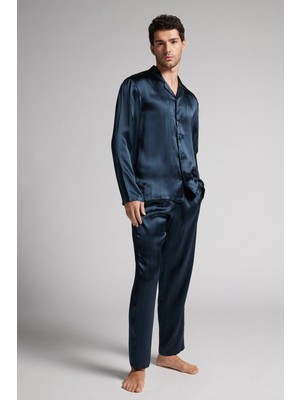 Intimissimi Striped Silk Long Pajamas