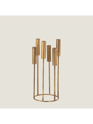 Chakra Higo 6-Piece Candlestick Gold