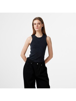 Les Benjamins Regular Fit Women's Black Tank Top
