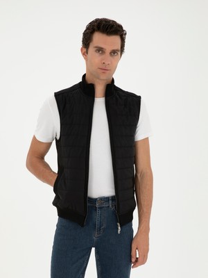 Cacharel Black Slim Fit Lightweight Quilted Puffer Vest