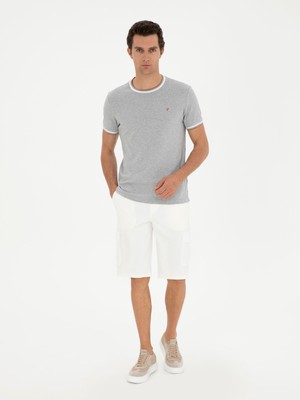 Cacharel White Slim Fit Cargo Pocket Shorts