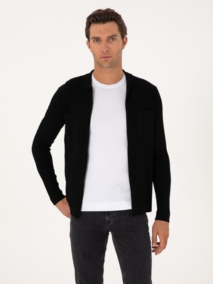 Cacharel Black Regular Fit Knit Cardigan