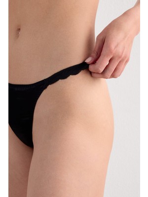 Intimissimi Silk And Lace Thong