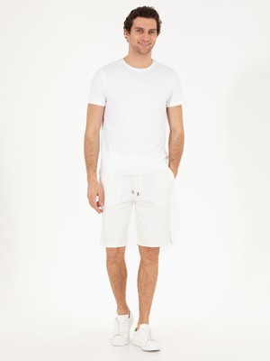 Cacharel Ecru Slim Fit Knit Shorts