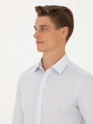 Cacharel Brown Slim Fit Long Sleeve Shirt