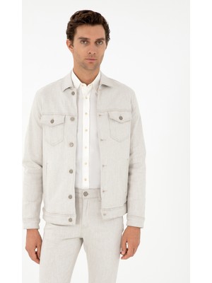 Cacharel Beige Regular Fit Denim Jacket
