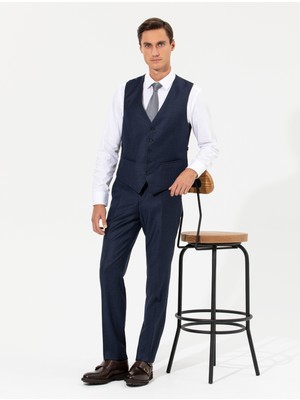 Cacharel Navy Slim Fit Vest