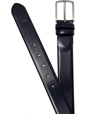 Cacharel Navy Classic Leather Belt