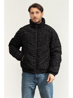 Versace Jeans Couture Ny 50D Pr. All Liquify Flock Men's Puffer Jacket Black