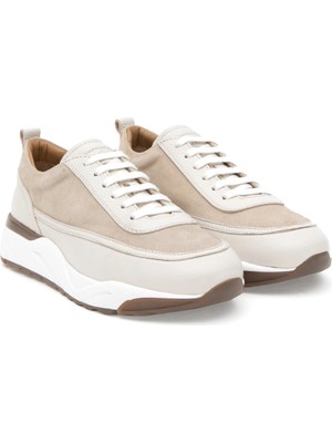 Cacharel Beige Thermo Sole %100 Leather Sneakers